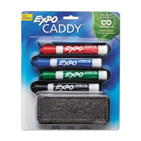 Sanford EXPO, WHITEBOARD CADDY SET, BROAD CHISEL TIP, ASSORTED COLORS, 4 Pieces 1785294